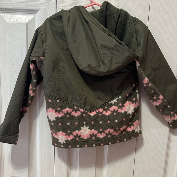 Columbia Olive and Pink Kids' Fleece Jacket - Picture 5 of 5